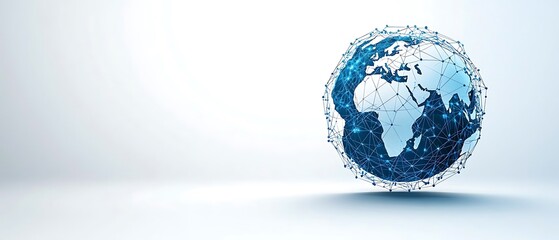 Global network connection, white background