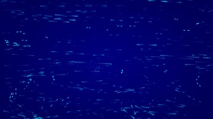 Wall Mural - 3d animation of a vibrant multicolored lights and particles leaving visible trails. glowing neon lin