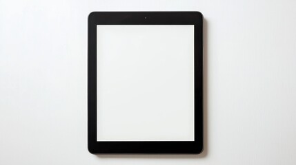 Wall Mural - square digital tablet with thick black border on white background
