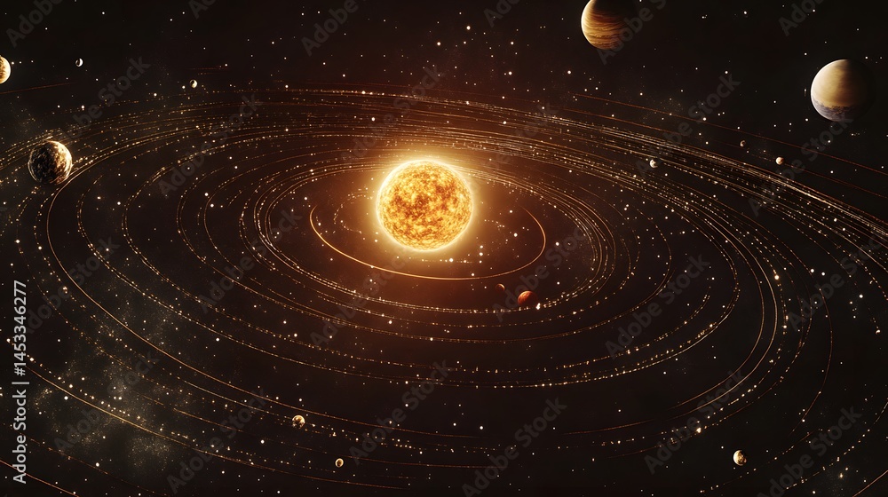 Solar System from Above: A top-down view of the solar system, showing ...