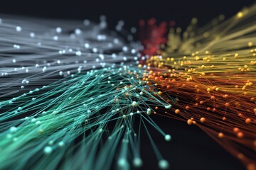 Fototapete - Data Visualization Showcasing the Conflict Between Global Tech Giants Amid Evolving AI Technology in the Digital Landscape Generative AI