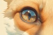 © Nonot - Detailed close-up of a fox's eye reflecting a bright, sunny sky