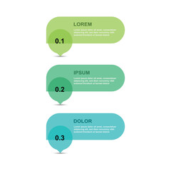 Leinwandbilder - 3 step infographic template. Banner presentation with icons and columns. Vector illustration suitable for business information and web graphic design.