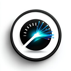 Poster - Fiber Optic Speed Meter with Fast Connection, High-Speed Data Transmission in Circular Design