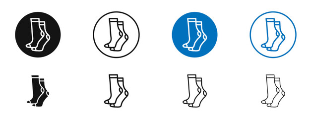 Women socks icon. Vector outline illustration. vector logo template