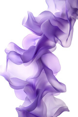 Poster - Ethereal purple flow on stark setting, a visually striking abstract composition with translucent fluidity and graceful movement