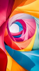 Wall Mural - a mesmerizing spiral of vibrant colors leads the eye into a world of artistic wonder. this image com
