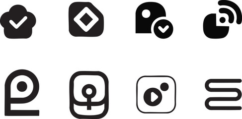 glossy round vector icons showing sets of numbers and symbols for web and business use