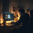 © muhammad - man working at computer