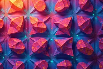 Wall Mural - Abstract geometric shapes forming a repeating pattern ideal for social media backgrounds , graphic, geometric, graphics