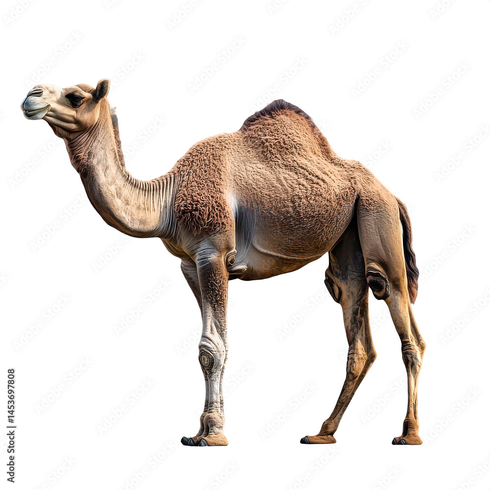Portrait of a camel full body side view isolated on white png camel ...