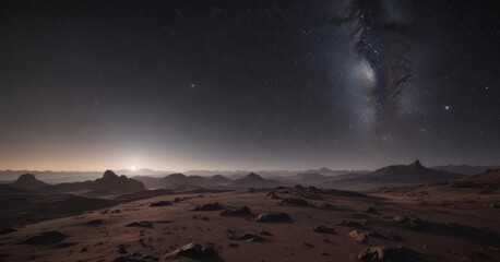 Wall Mural - vast, glittering celestial expanse, countless stars , darkness, meteor