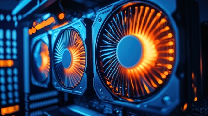 Illuminated Graphics Cards: A Close-Up of High-Performance Computing