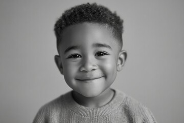 Wall Mural - child smiles brightly with blurred background