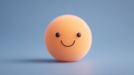 Wall Mural - capture single emoji-inspired object on smooth solid color background with ample copy space
