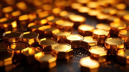 Golden Hexagonal Pattern