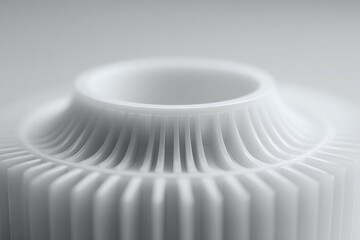 Wall Mural - close-up of 3d printed gear on neutral background