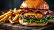© Fexri - Burger artisan burger hamburguer homemade burger hamburguer artesanal cheese bacon and fries queijo batata frita cheeseburger lettuce alface