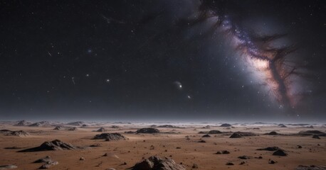 Wall Mural - dazzling starfield, cosmic dust, infinite expanse, ethereal, interstellar, night sky