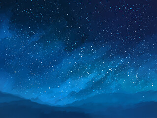 elegant cosmic night scene with natural atmosphere