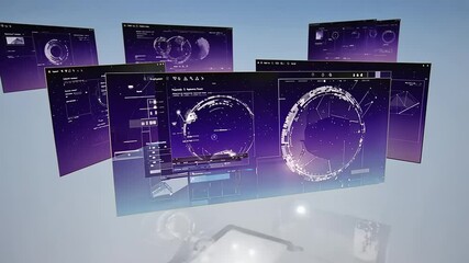 Futuristic Interface: Holographic Displays and Data Visualization