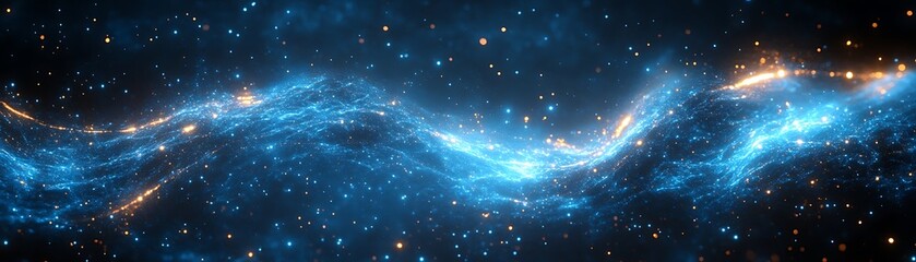Wall Mural - Cosmic nebulae, celestial display of swirling lights.