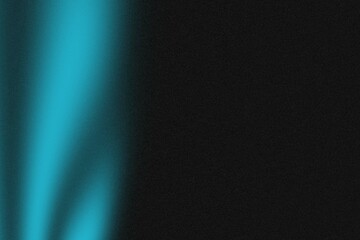 Aufkleber - Abstract teal light streak on black background.