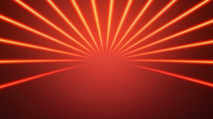 Wall Mural - the image contains numerous bright orange neon lines radiating outwards from a central point, creati