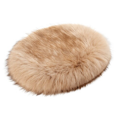 animal fur patch isolated on a transparent background