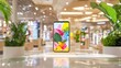 © Natchooda - Stylish mobile phone placed in bright, lively retail environment