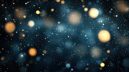 Abstract bokeh background with golden and blue lights (1)