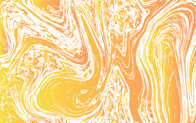 Aufkleber - Abstract vibrant marbled background featuring warm hues of yellow, orange, and peach. Smooth swirling patterns, fluid motion, and organic textures. Flowing colors and white highlights, with sense 