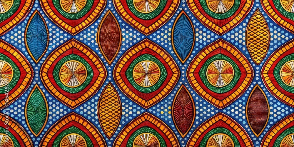 Traditional Nigerian Ankara print fabric with vibrant colors and ...