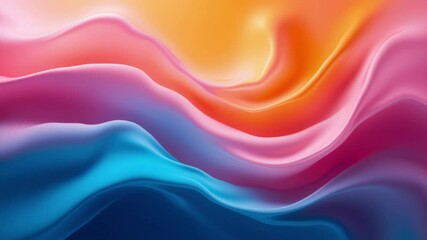 Aufkleber - Abstract Pink Orange and Blue Swirls Background, glowing light 