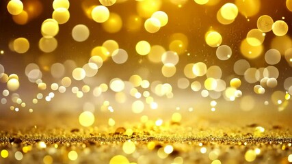 Aufkleber - Golden Glitter and Bokeh Lights Background for Celebrations and Special Occasions