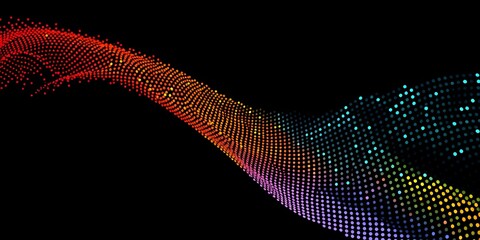 digital data stream: a dynamic representation of information flow, this abstract design features a f