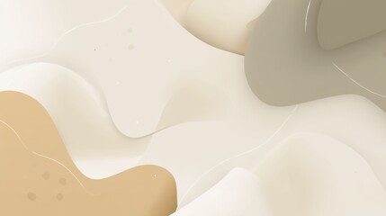 Poster - Elegant fluid abstract background featuring warm muted tones and minimal design, designed for sophisticated presentations.