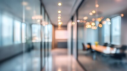 Dynamic business meeting scene modern office blurred background professional environment creative concept