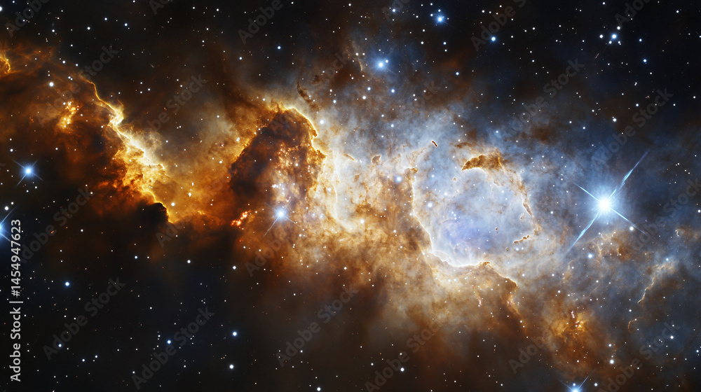 Nebulus Science Innovative science ship researching a pulsating nebula. Stock Photo ...