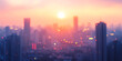 © Pngs - Sunrise Cityscape Stunning Urban Skyline at Dawn