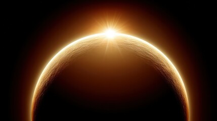 Wall Mural - a zoomed-in image of a brilliant celestial body with a luminous sun at its center