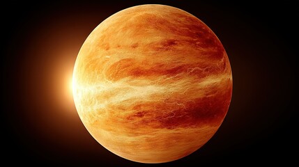 Wall Mural - a focused photograph of an expansive orange item against a dark backdrop, featuring a striking cente