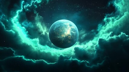 Wall Mural - Planetary nebula abstract sci fi background