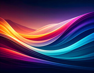 Wall Mural - abstract colorful wave design background