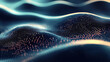 © Thanakorn - An abstract 3D background visuals in realistic 4K shows side angled flowing waves of light, creating a mesmerizing and dynamic futuristic landscape effect.