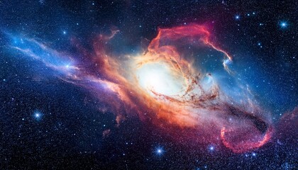 space cosmic background of supernova nebula and stars field