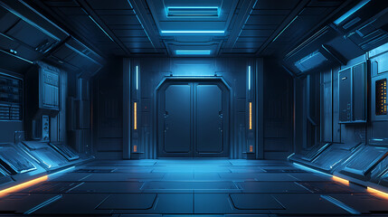 Wall Mural - dark industrial room