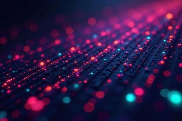 abstract view of colorful code lines on a dark background, dark, creative
