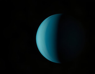 Wall Mural - Pale Blue Planet Uranus from Space