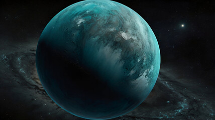 Wall Mural - Unrealistic Uranus with Subtle Atmospheric Bands